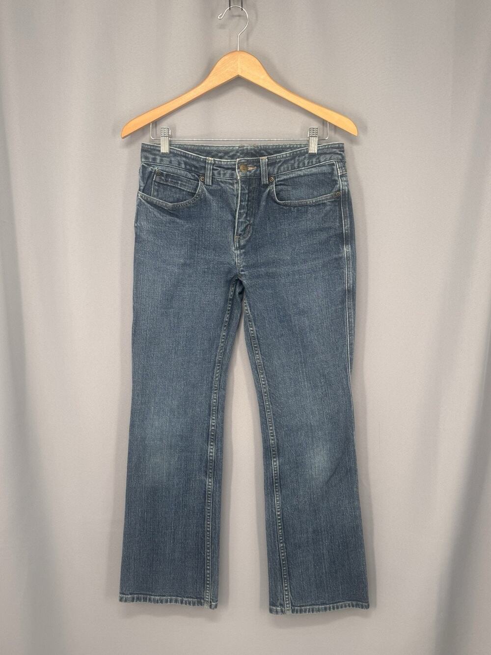 Duluth Trading Co Bootcut Jeans Womens Size 10 Blue Medium Wash Denim Stretch